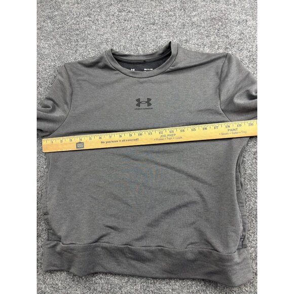 Under Armour Rival Terry Crop Sweatshirt Womens S Loose Fit Crewneck Pullover - Picture 3 of 7